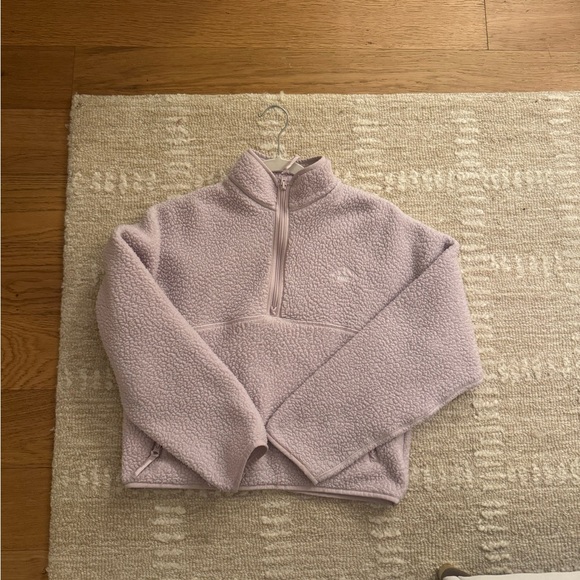Aritzia Jackets & Blazers - TNA Cozy Lilac Fleece Half Zip